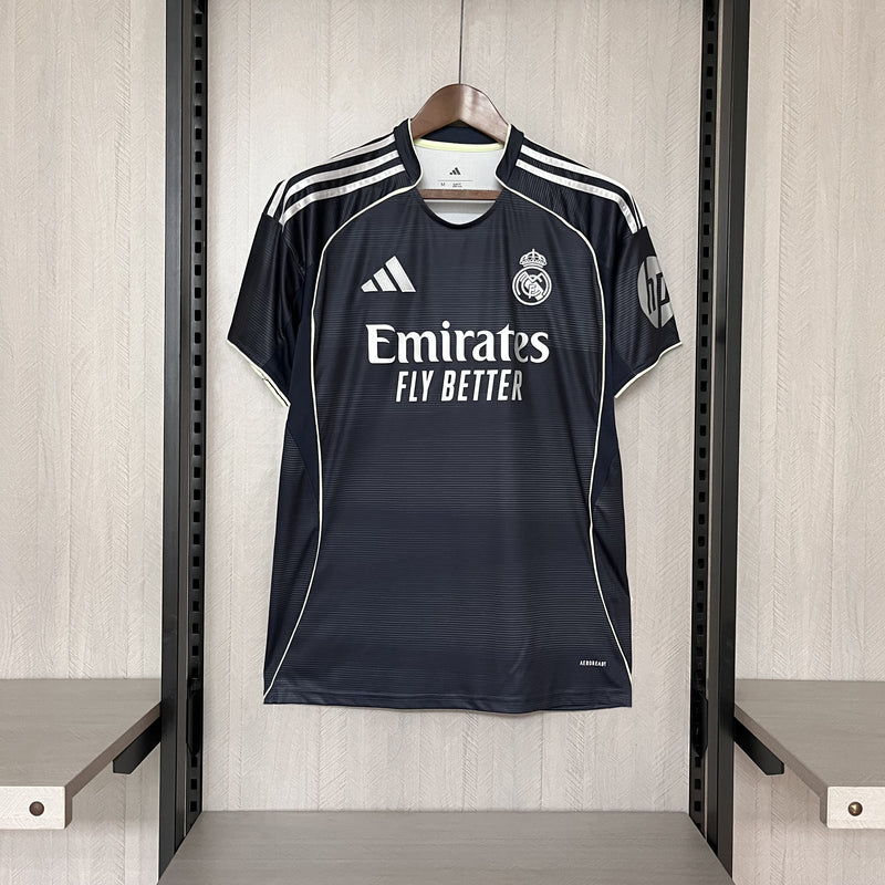 Camisa Real Madri 2026 Away – Torcedor com patrocínios